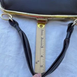 Vintage Midcentury faux leather satchel thumbnail 7