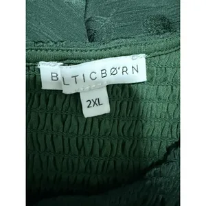 Baltic Born‎ Stockholm Smocked Dress Forest Green Women's Size 2XL thumbnail 12