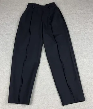 Spanx Pants Womens XS Black Ponte Tapered Pleated Pull On Stretch Dress thumbnail 1