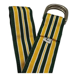 Vintage 1980s Green Bay Packers Web Belt – Size L – 43.5” – Striped G Logo thumbnail 4