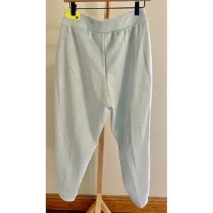 All in Motion Womens Ribbed Jogger High Rise Full Length Light Blue Mint Size M‎ thumbnail 4