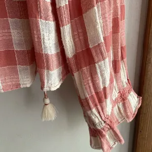 Free People Honey Grove Plaid Top Pink thumbnail 9