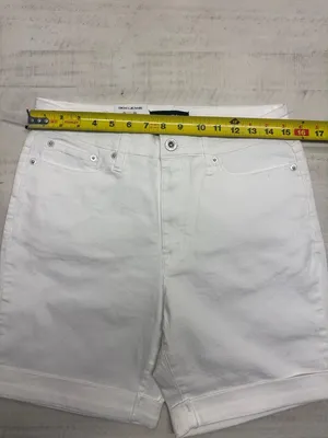 DKNY Jeans Women's Denim Bermuda Short (US, Numeric, 6, Regular, White) thumbnail 5