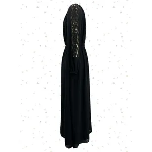 Altuzarra + Target Black Maxi Dress Gold Sequins Long Sleeves Cocktail Size 6 thumbnail 3