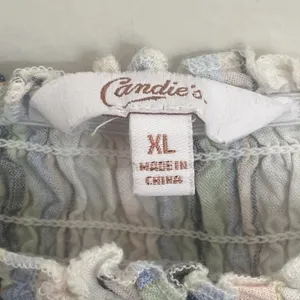 Women's Candies Striped Smocked Long‎ Sleeve Boho Peasant Top Size XL thumbnail 2