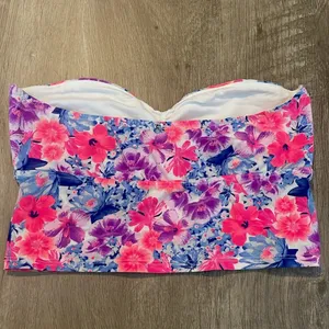 VS PINK floral and rhinestone strapless bralette thumbnail 3