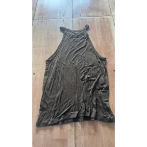 Melrose and Market Olive Green Halter Neck‎ Tank Top Small thumbnail 4