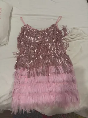 Triple Threads Pink Fringe Dress thumbnail 3