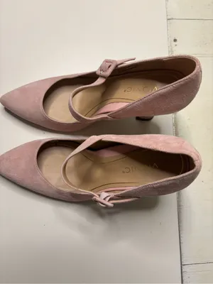Vionic Collette Pink Suede Mary Jane Pumps High Heels Size 6.5 Comfort Coquette thumbnail 4