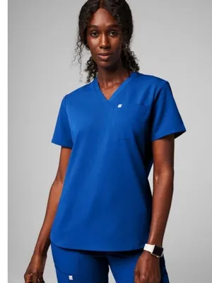 Fabletics Vital 1-Pocket Royal Blue Scrub Top thumbnail 1