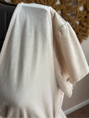 NWT Piper & Scoot Champagne Midi Dress Elastic Waist Soft velvety material thumbnail 5