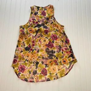 Lily White Womens Floral Lace Accent Sleeveless Tank Top‎ Fall Autumn Large thumbnail 6