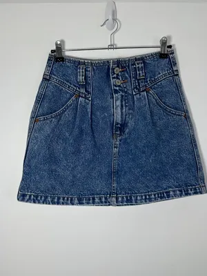 Abercrombie & Fitch Y2K Blue Denim Mini Skirt Natural Rise Size 27/4 Summer thumbnail 2
