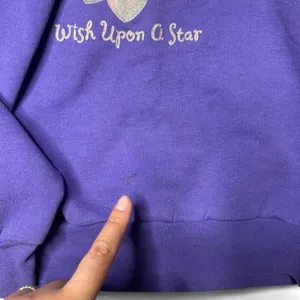 Disney Store Tinkerbell Purple Sweatshirt Vintage 90s Sparkle Small thumbnail 7