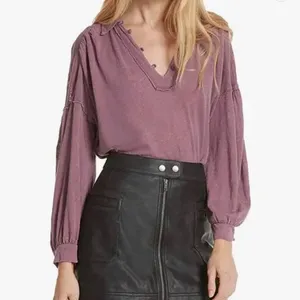 We The Free Free People Mulberry Linen Long Sleeve Size M thumbnail 2