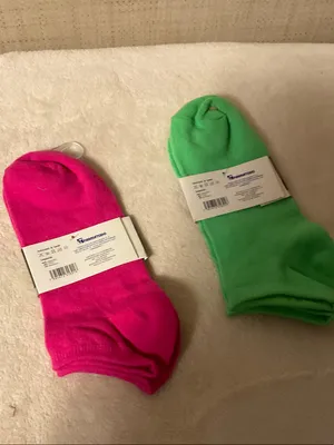 Primark Neon Pink & Neon Green Low Cut Ankle Socks - Pack of 2 thumbnail 2