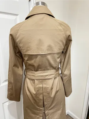 Everlane The Cotton Modern Trench Coat Size XXS Khaki Tan Cornstalk Lined thumbnail 8