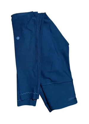 Lululemon blackHigh Rise Running Leggings with Laser Cut Hem‎ Size 6 thumbnail 1