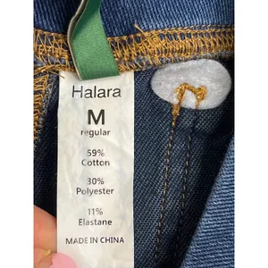 Halara Flex High Waisted Crossover Pocket Washed Flare Jeans Size Medium thumbnail 4