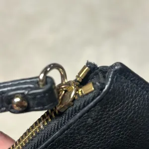 MICHAEL KORS Jet Set Black Large Zip Logo Pouch Clutch Luxury Pebbled Leather thumbnail 5
