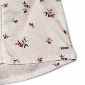 Hollister Floral Ribbed Baby Tee – Medium thumbnail 2