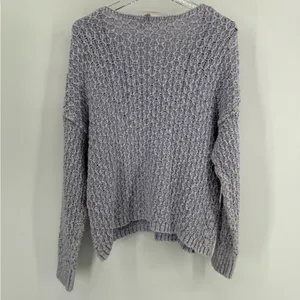 Anthropologie Pilcro Christian Periwinkle Lavender V-Neck Cropped Sweater - M‎ thumbnail 9