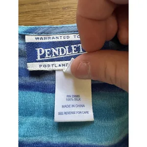 Pendleton Women 100% Silk Sleeveless Blue Size 8 Lightweight‎ Shirt Top Classic thumbnail 6