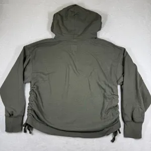 Aerie Womens XL‎ Olive Green Ruched Side Cinch Pullover Hoodie Sweatshirt 05/22 thumbnail 8