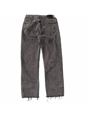 Free People We The Free Jeans Womens 29x28 Black Risk Taker High Rise Straight thumbnail 2