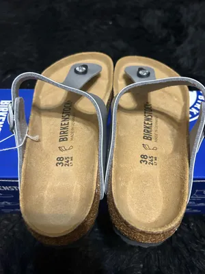 BIRKENSTOCK Gizeh silver sandals shoes women’s eur 38 new thumbnail 3
