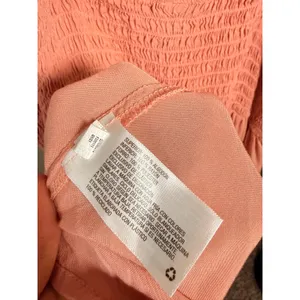 Wild Fable Coral Pink Eyelet Tiered Mini Dress Smocked Back Large thumbnail 5