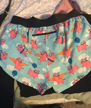Chicken Leg Flying Pig Shorts Blue thumbnail 2