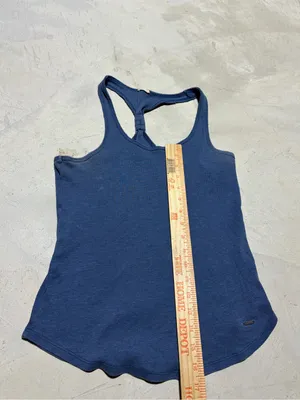 Hollister y2k Women's Racerback Tank Top - Blue medium thumbnail 4