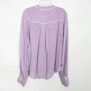 Free People Womens Top S Star Print Oversized Pin Tuck Boho Relaxed Minimalist thumbnail 9