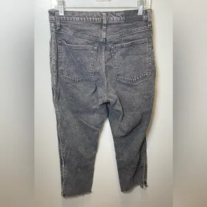 Abercrombie & Fitch Women's Zip Side Ultra High Rise Mom‎ Jean Black Size 10 thumbnail 3