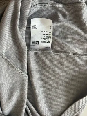 Uniqlo Alexander Wang Heattech Gray Long Sleeve Women's Top Size Medium thumbnail 5