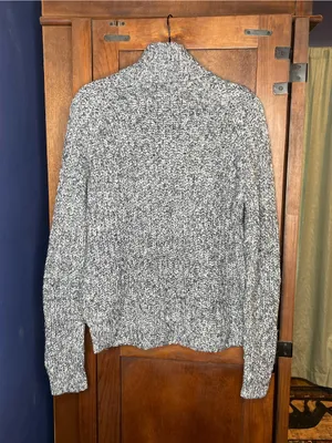 Abercrombie & Fitch Marled Knit Turtleneck Sweater Gray Chunky Cozy Pullover S thumbnail 4