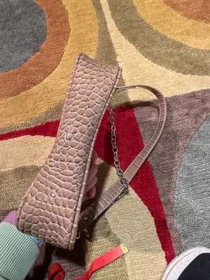 Urban Outfitters Rosie Chain Baguette Purse Taupe Shoulder Purse Bag Y2K Style thumbnail 4