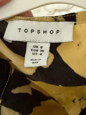 Topshop Dress Yellow & Black Floral Maxi thumbnail 3