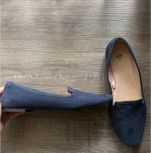H&M Navy Suede Loafers thumbnail 2