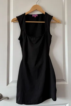 Edikted Open Back Mini Dress Black thumbnail 1