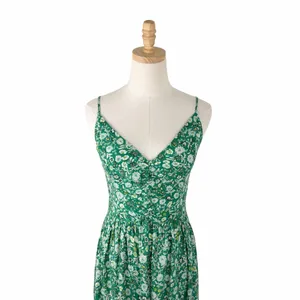 Free People Ready Or Not Floral Maxi Slip Dress Green Size Small thumbnail 4