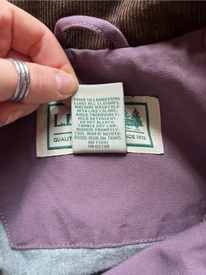LL Bean Field Coat Barn Coat Womens Plus 3X Chore Jacket Purple Flannel Lined thumbnail 9
