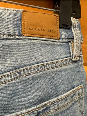 American Eagle Outfitters Light Blue Distressed Wide-Leg Jeans 23/000 Short NWT thumbnail 4