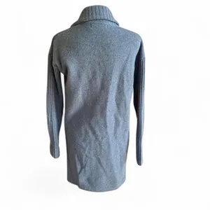 Western Range Blue‎ Gray Wool Blend Long Open Cardigan Sweater Size Small thumbnail 2