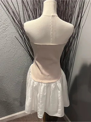 🌸Meshki Nude And White Strapless Mini Dress Size Xxl🌸 thumbnail 4
