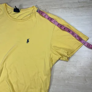 Polo Ralph Lauren Yellow Cotton Short Sleeve Pony Logo T-Shirt Mens Large L thumbnail 7