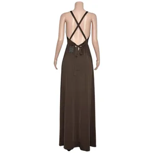 MICHAEL COSTELLO x REVOLVE Emmeline Maxi Dress, Brown, Small thumbnail 9