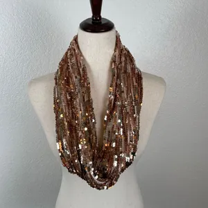 Express gold sequin infinity scarf, one‎ size thumbnail 2