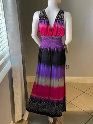 Pink New Women’s striped sleeveless dress size XL For size 14-16 thumbnail 8